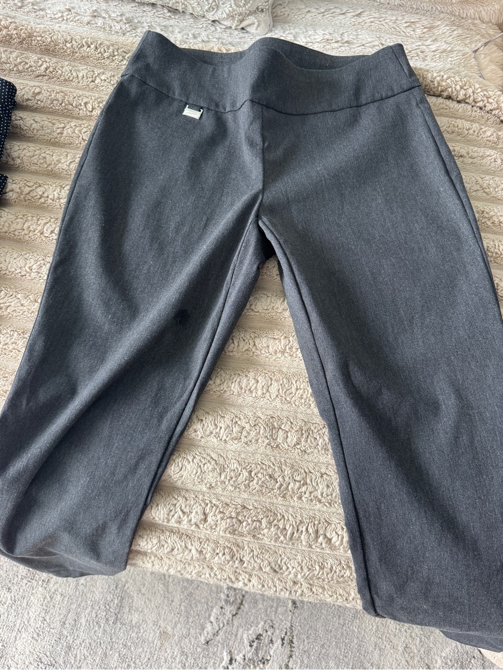 Women's Charcoal Gray Knit Pull-On Pants
